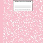 Young Dreamers Press Wide Ruled Composition Notebooks, Paperback, Pink Marble, 100 Sheets