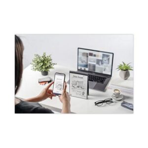 Rocketbook Flip Smart Reusable Letter Size Notepad, 8-1/2" x 11", 1 Subject, Dot-Grid and Line Ruled, 16 Sheets, Black - Image 5