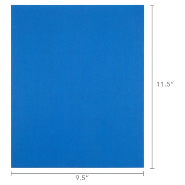 Two Pocket Portfolio Folders, 50-Pack, Blue, Letter Size Paper Folders, by Better Office Products, 50 Pieces, Blue