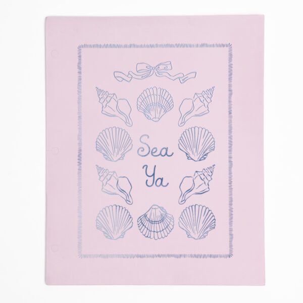 Ecokind by U Style Seashell Two-Pocket Folder, 11.7″ x 9.6″