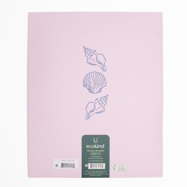 Ecokind by U Style Seashell Two-Pocket Folder, 11.7″ x 9.6″