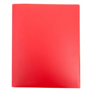 Plastic Folders with Pockets (1 Pack, Red), Durable Heavy Duty File Folders with Business Card Slot, 2-Pocket Folder for Schoolwork & Office,Letter Size - Image 1