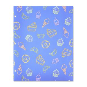 Pen+Gear 2-Pocket Paper Folder, 9.37″ x 11.75″, Purple Bakery
