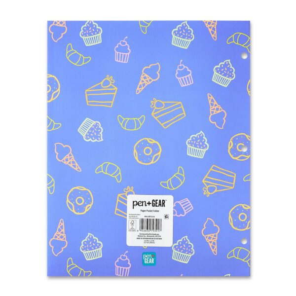 Pen+Gear 2-Pocket Paper Folder, 9.37″ x 11.75″, Purple Bakery