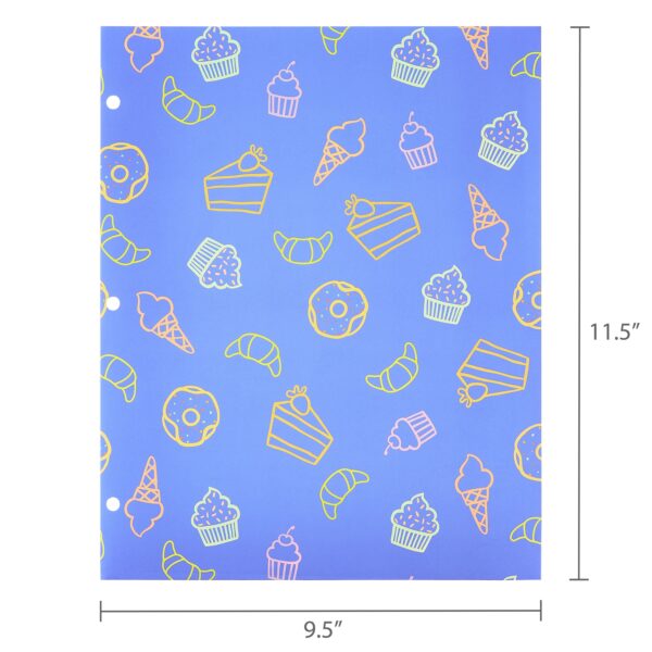 Pen+Gear 2-Pocket Paper Folder, 9.37″ x 11.75″, Purple Bakery
