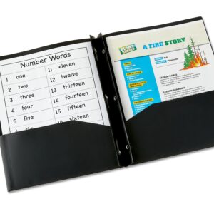 Pen+Gear 3-Prong 2-Pocket Poly Folder, 9.4″ x 11.4″, Sunglasses Cat