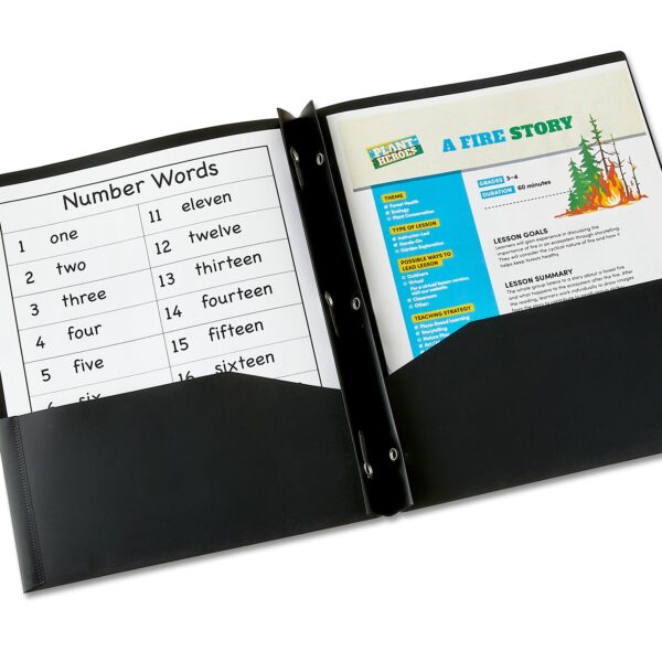 Pen+Gear 3-Prong 2-Pocket Poly Folder, 9.4″ x 11.4″, Sunglasses Cat