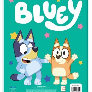 Bluey 2-Pocket Paper Folder with 3 Prongs, 9.25″ x 11.6″, for Students