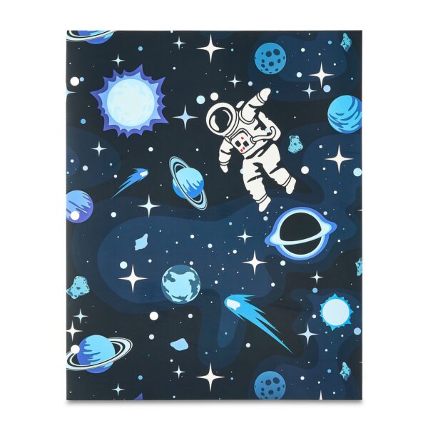Pen+Gear 2-Pocket Paper Folder, 9.37″ x 11.75″, Blue Astronaut