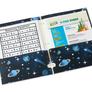 Pen+Gear 2-Pocket Paper Folder, 9.37″ x 11.75″, Blue Astronaut