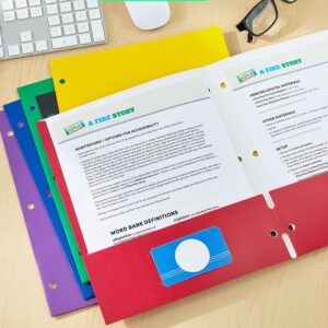 Pen+Gear 2-Pocket Paper Folders, Assorted Colors, 40-Count - Image 2