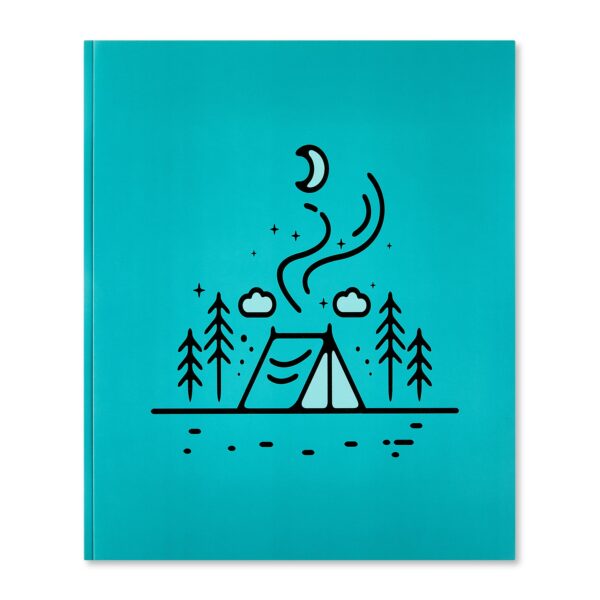 Pen+Gear 3-Prong Letter Size 2-Pocket Paper Folder, 9.4″ x 11.4″, Multicolor Camping