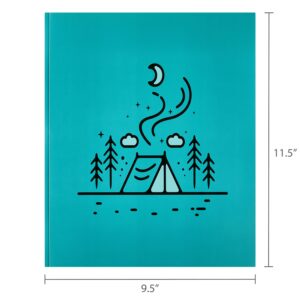 Pen+Gear 3-Prong Letter Size 2-Pocket Paper Folder, 9.4″ x 11.4″, Multicolor Camping