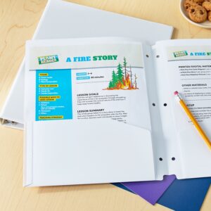 Pen+Gear 2-Pocket Poly Folder, 9.4″ x 11.4″, Explore More