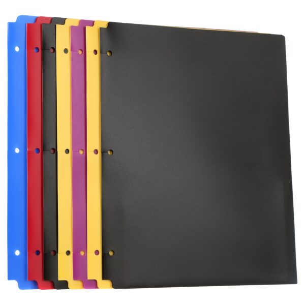 Pen+Gear 2-Pocket Poly Portfolio, 7 Count, Assorted Colors