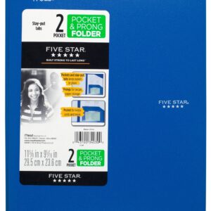 Five Star 2-Pocket Stay-Put Plastic Folder, Assorted Colors (72115) - Image 1