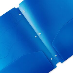 Pen+Gear 2-Pocket Poly Folder, 9.4″ x 11.4″, Blue Sailboats