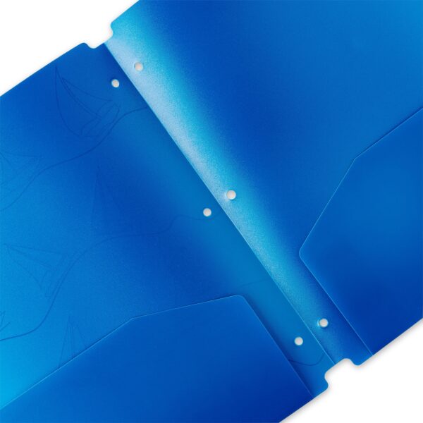 Pen+Gear 2-Pocket Poly Folder, 9.4″ x 11.4″, Blue Sailboats