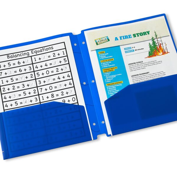 Pen+Gear 2-Pocket Poly Folder, 9.4″ x 11.4″, Blue Sailboats