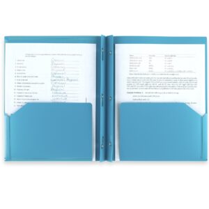 Five Star Customizable Pocket and Prong Plastic Folder Plus Study App 4 Pack - Image 2