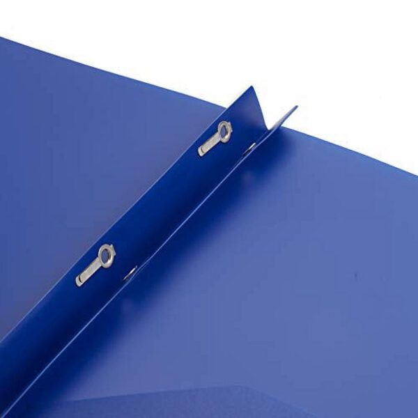 Multicolor Plastic Two Pocket Folders with Prongs, 6 Pack
