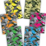 New Generation Camouflage 2-Pocket Folders, 12″ x 9.25″ Fashion School Folders with Two Pockets, 6 Count