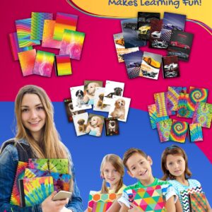 New Generation Pocket Folders, 2-Pocket Folders with Two Pockets and 3 Hole Punched, Assorted Colors, 6 Count