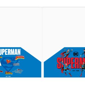 Superman 2-Pocket Paper Folder with 3 Prongs, 9.25" x 11.6", for Students - Image 2