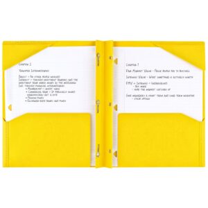 Five Star Stay-Put Plastic and Prong Folder, Harvest Yellow (340300E-WMT22)