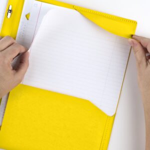 Five Star Stay-Put Plastic and Prong Folder, Harvest Yellow (340300E-WMT22)
