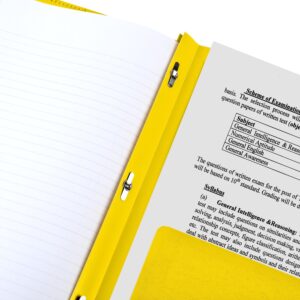 Five Star Stay-Put Plastic and Prong Folder, Harvest Yellow (340300E-WMT22)