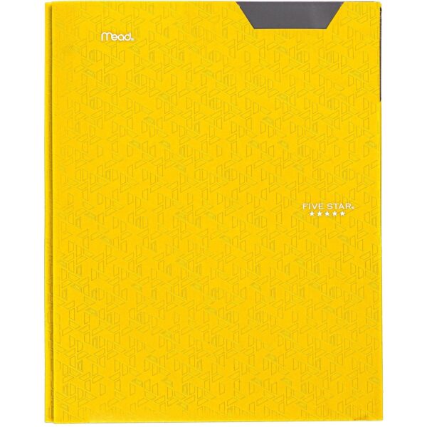 Five Star Stay-Put Plastic and Prong Folder, Harvest Yellow (340300E-WMT22)