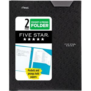 Five Star Stay-Put Plastic and Prong Folder, Harvest Yellow (340300E-WMT22)