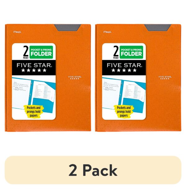 Five Star Stay-Put Plastic and Prong Folder, Harvest Yellow (340300E-WMT22)