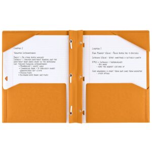 Five Star Stay-Put Plastic and Prong Folder, Harvest Yellow (340300E-WMT22)
