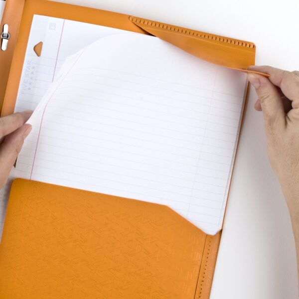 Five Star Stay-Put Plastic and Prong Folder, Harvest Yellow (340300E-WMT22)
