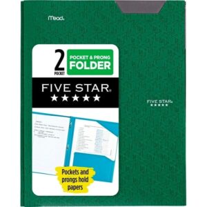 Five Star Stay-Put Plastic and Prong Folder, Harvest Yellow (340300E-WMT22)