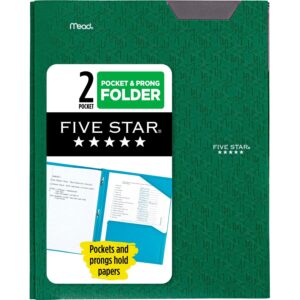 Five Star Stay-Put Plastic and Prong Folder, Harvest Yellow (340300E-WMT22)