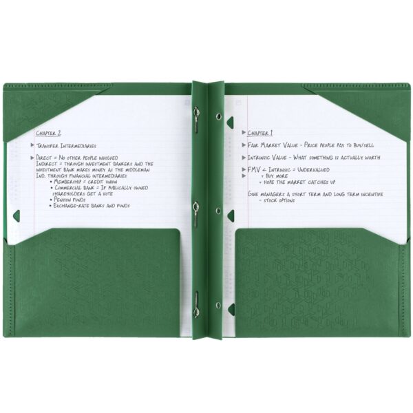 Five Star Stay-Put Plastic and Prong Folder, Harvest Yellow (340300E-WMT22)