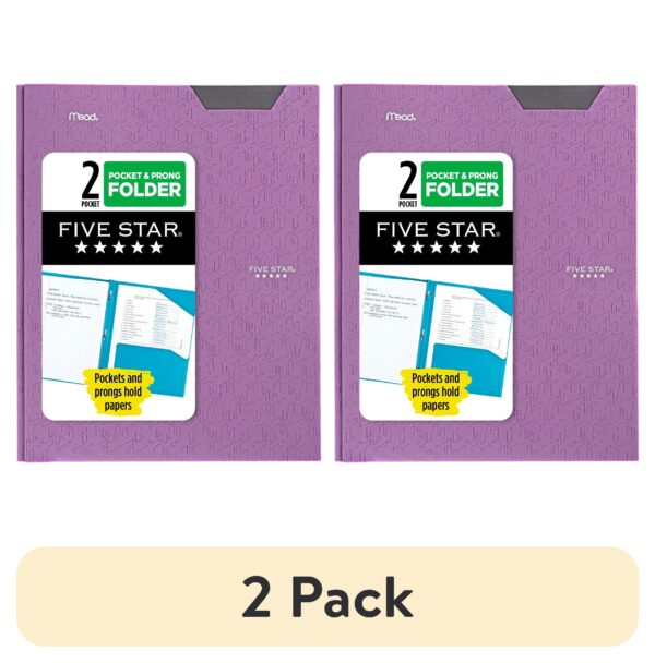 Five Star Stay-Put Plastic and Prong Folder, Harvest Yellow (340300E-WMT22)