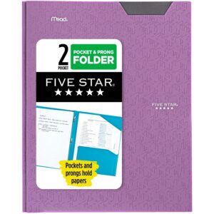 Five Star Stay-Put Plastic and Prong Folder, Harvest Yellow (340300E-WMT22)