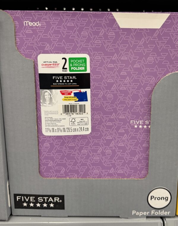 Five Star Stay-Put Plastic and Prong Folder, Harvest Yellow (340300E-WMT22)