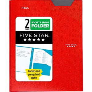 Five Star Stay-Put Plastic and Prong Folder, Harvest Yellow (340300E-WMT22)