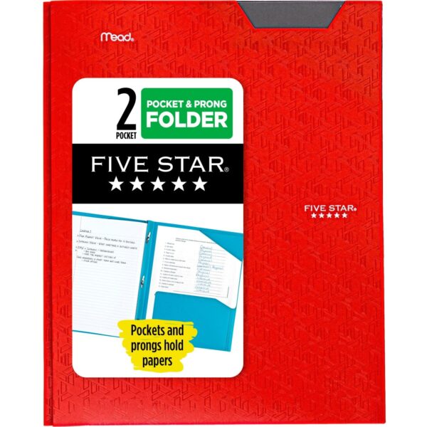 Five Star Stay-Put Plastic and Prong Folder, Harvest Yellow (340300E-WMT22)