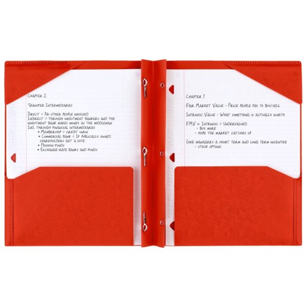 Five Star Stay-Put Plastic and Prong Folder, Harvest Yellow (340300E-WMT22)
