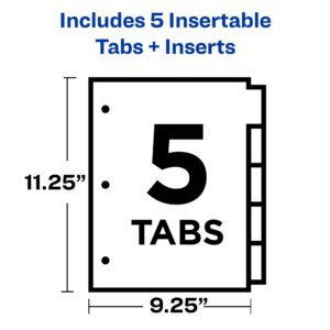 Avery Big Tab Insertable Pocket Dividers, 5 Tabs (07714)