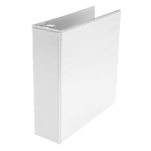 D Ring View Binder, Polypropylene, 3 Inches, White