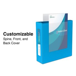3″ Staples Heavy-Duty View Binder with D-Rings Light Blue 976042