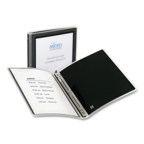 Avery Flexi-View Binder with Round Rings, 3 Rings, 0.5″ Capacity, 11 x 8.5, Black