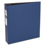 Avery Economy 3 Ring Binder, 2″ Round Rings, 1 Blue Binder (03500)
